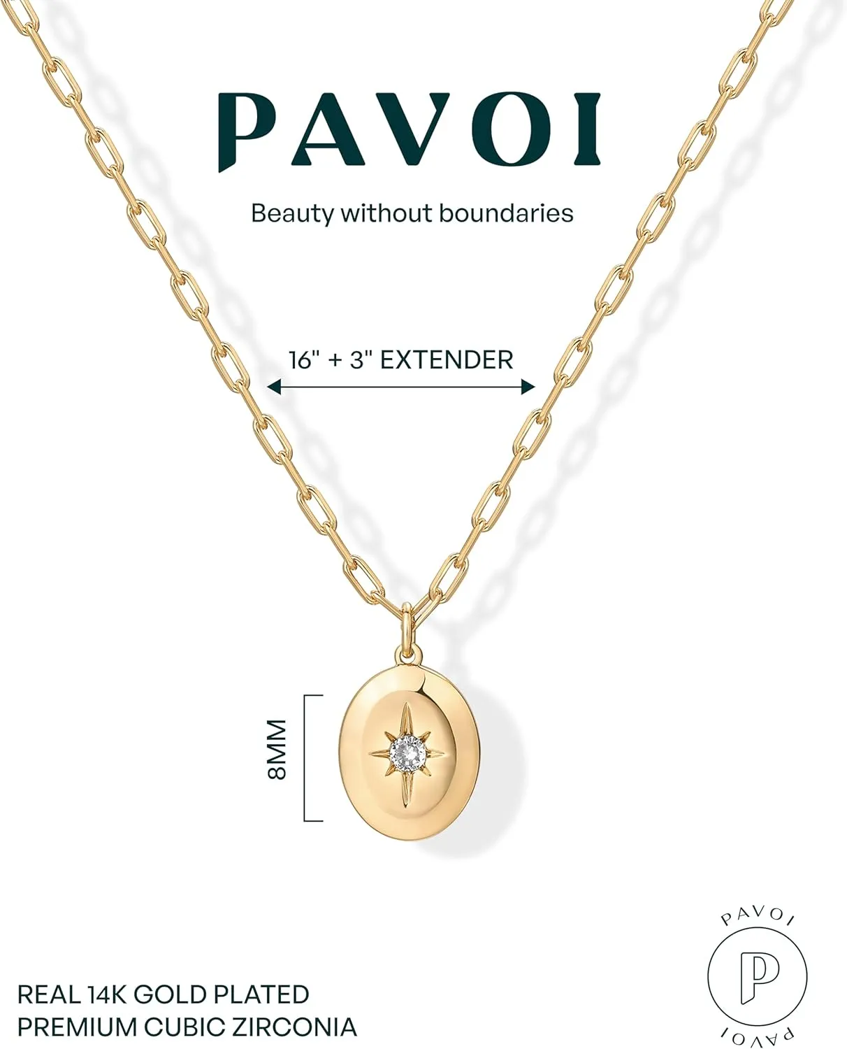 PAVOI 14K Gold Plated Engraved Coin Pendant Necklaces for Women | Byzantine Coin Pendants | Bohemian Necklace