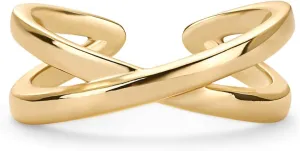 PAVOI 18K Gold Plated Adjustable Toe Rings for Women | Trendy Criss-Cross and Classic Band Toe Ring