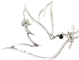 Peace Pigeon Brooch Pin for Women Hollow Animal Bird Lapel Pins Flying Birdie Minimalist Brooches Dress Shirt Clips Coat Badge Accessory Jewelry