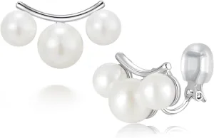 Pearl Clip on Earrings for Women Clip on Pearl Earrings Non Pierced Clip Earrings for Commuting Fashion Designer Trendy Luxury Jewely