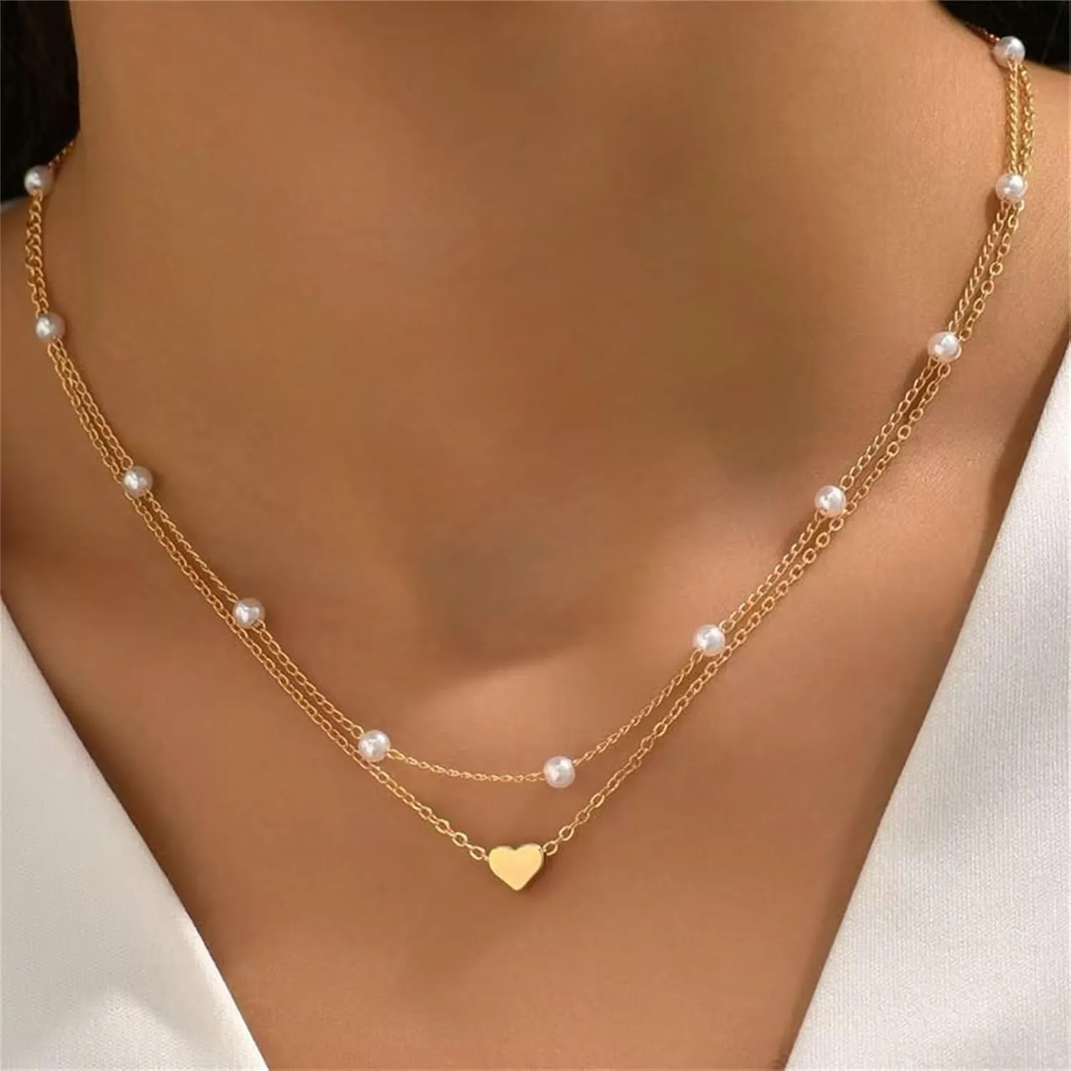 Pearls jewelry set, Pearls jewelry set for women, Pearls necklaces for women, Pearls set, Collar de perlas para mujer, Wedding necklace, Dainty pearls necklace