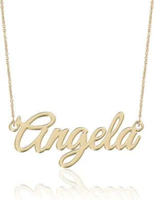 Personalized Name Necklace in 18K Gold Plated Stainless Steel  Customizable Font,Color & Length  Elegant Script Design  Ideal Gift & Girls