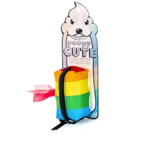 poopyCute Rainbow Stripe Dog Bag Dispenser