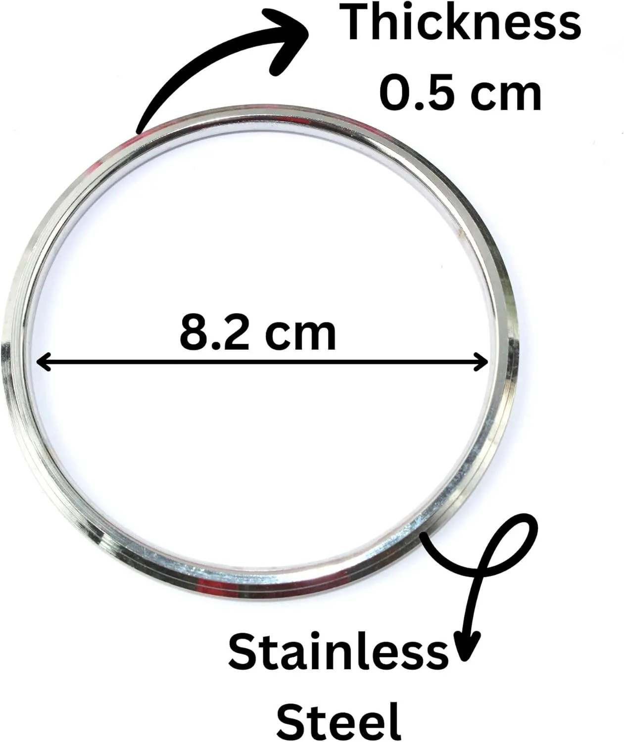 Punjabi/Sikh Steel Kada for Men Women Boys Girls Punjabi/Sikh Religious Stainless Steel Silver Link Bracelet Internal 6-8.2 cm Thickness 0.5 cm Weight-30-40 Gram