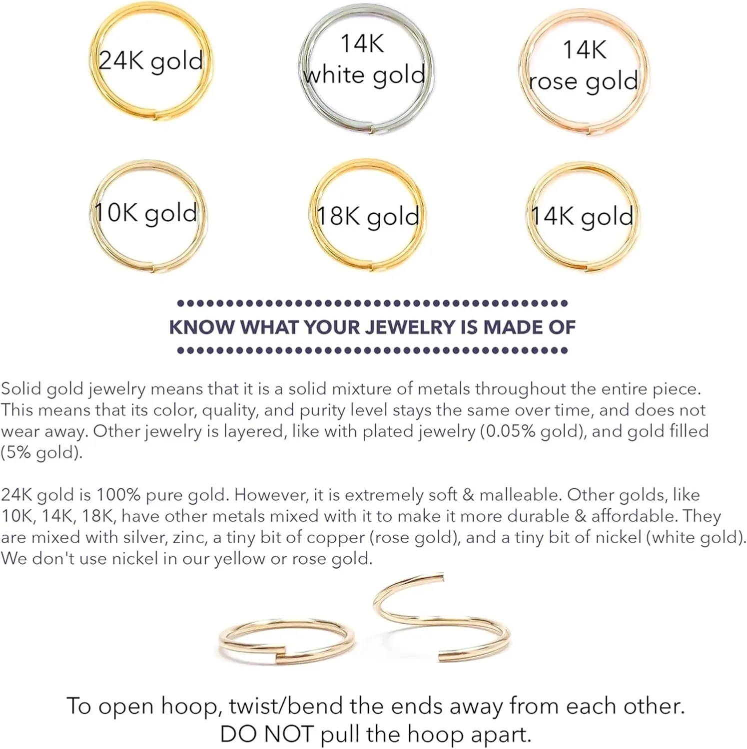 Pure 925 Stearling Silver Nose Ring Hoop with 21K Real Gold Plated, Handmade Silver Nose Piercing for Women Cute tiny Jewelry 20, to 24 Gauge 5mm to 9mm Thick Gold Nose Ring Looks Batter Than Nose Pin Snug Fitting