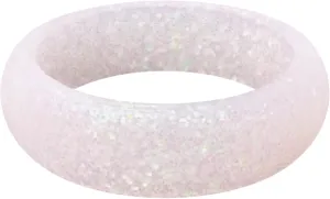 QALO Women's Rubber Silicone Ring, Classic Sparkle Rubber Wedding Band, Breathable, Durable Engagement Silicone Ring, Multi Colors
