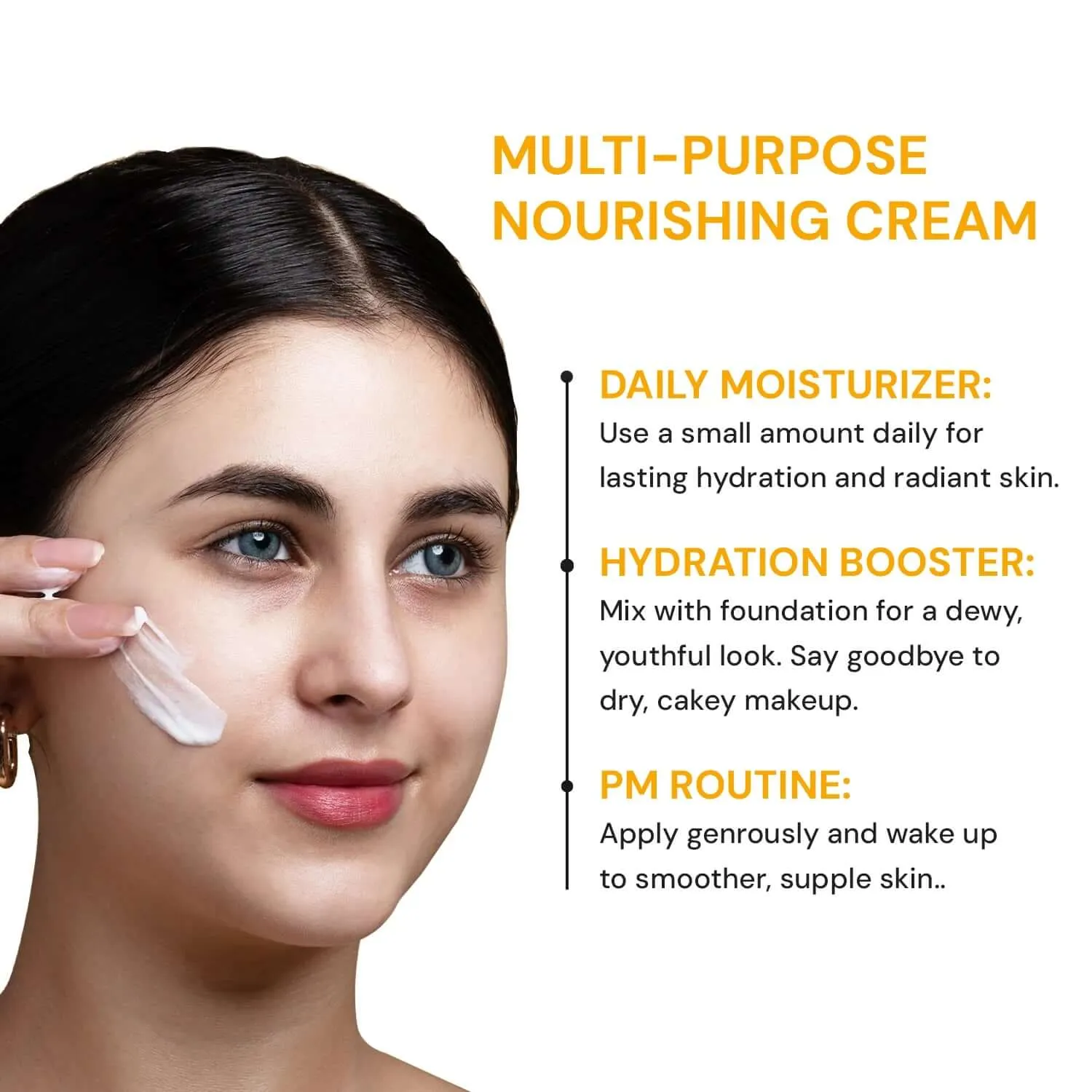 Raaga Professional Nourishing Cream with Shea Butter for Soft and Supple Skin | Non-Greasy Feel, Refreshes and Nourishes Skin | Normal to Dry Skin (50 gm)