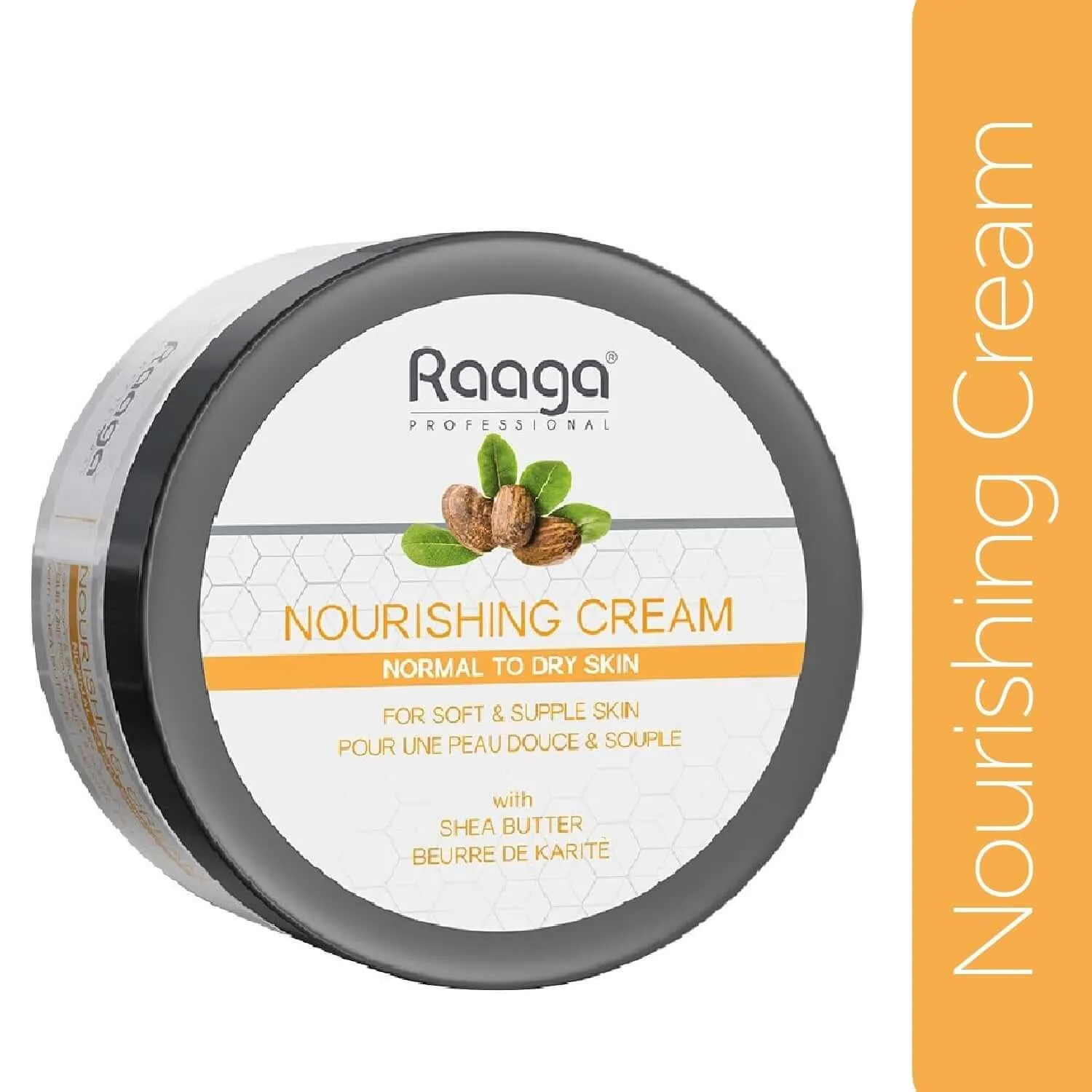 Raaga Professional Nourishing Cream with Shea Butter for Soft and Supple Skin | Non-Greasy Feel, Refreshes and Nourishes Skin | Normal to Dry Skin (50 gm)