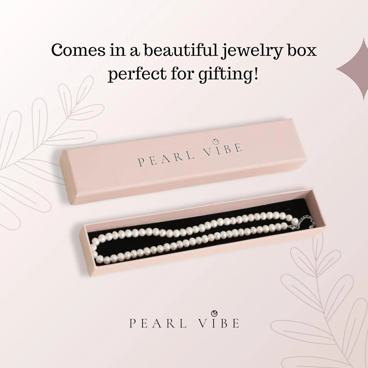 Real Pearl Necklace AAA  Quality White Freshwater Pearls Necklace for Women | 6.5-7mm Round White Pearls with 925 Sterling Silver Clasp - Pearl Gifts for Anniversary