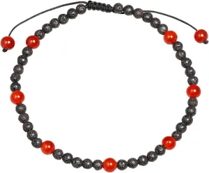 Red Agate/Lava Stone Beaded Ankle Bracelet for Women Beach Foot Chain Energy Gemstones and Crystals Essential Oil Diffuser Anklet