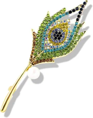 Rhinestone Feather Leaf Brooch Pin for Women Unisex Gold PlatedFashion Blue Green Crystal Leaves Shell Pearl Brooches Lapel Pins Elegant Birthday Wedding Dress Accessories Jewelry