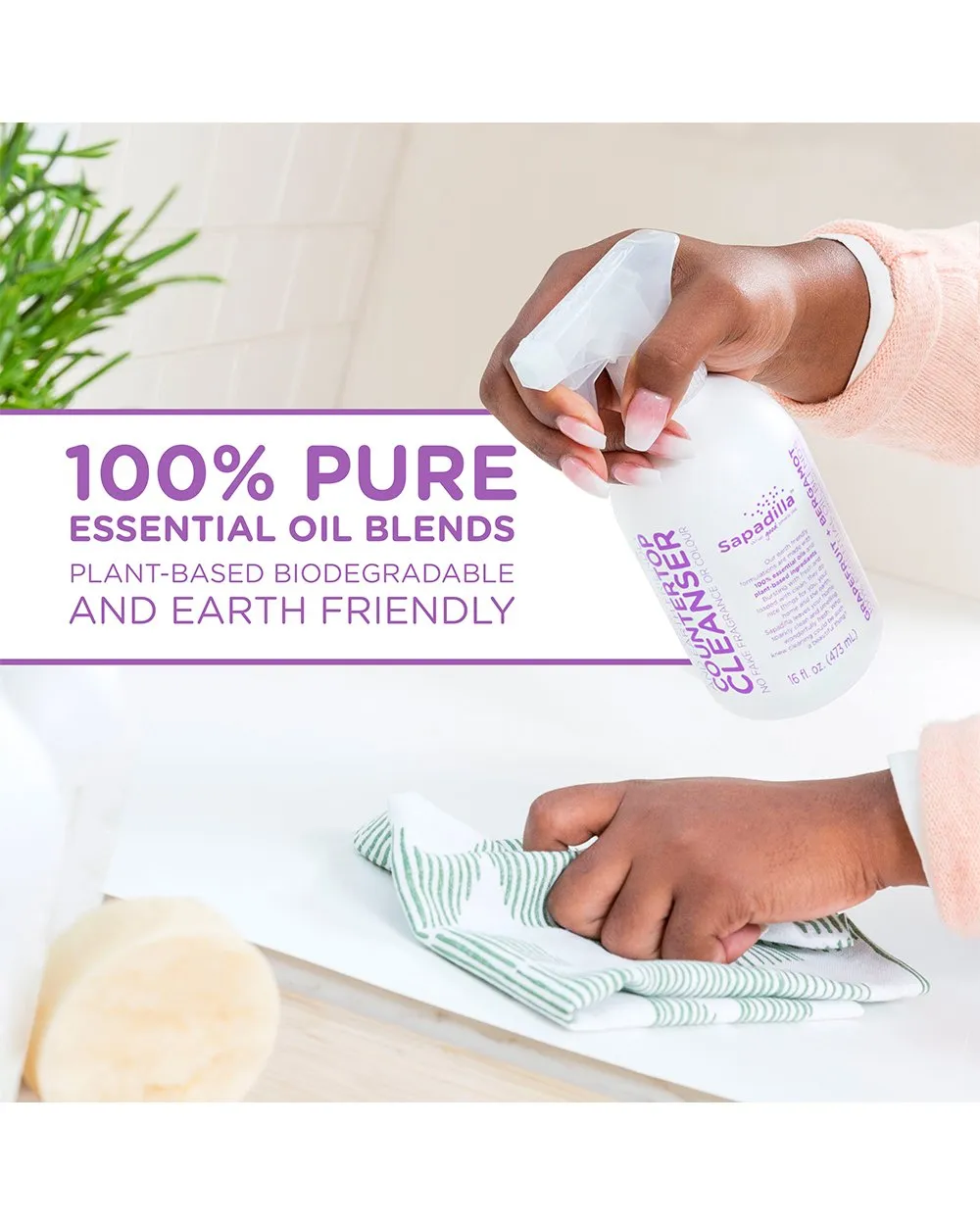 Sapadilla 16oz Countertop Cleanser Sweet Lavender   Lime