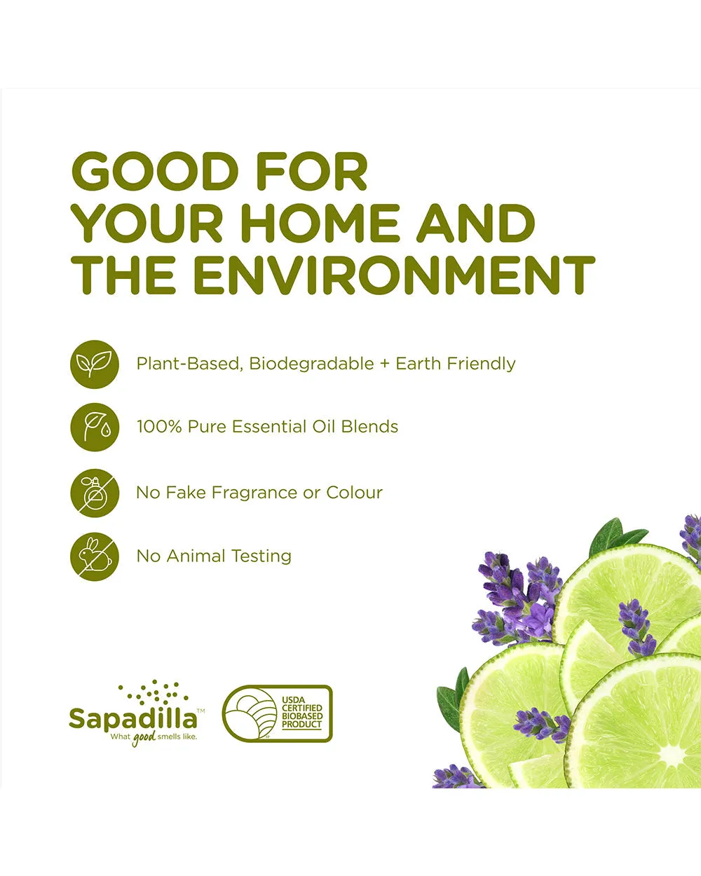 Sapadilla 16oz Countertop Cleanser Sweet Lavender   Lime