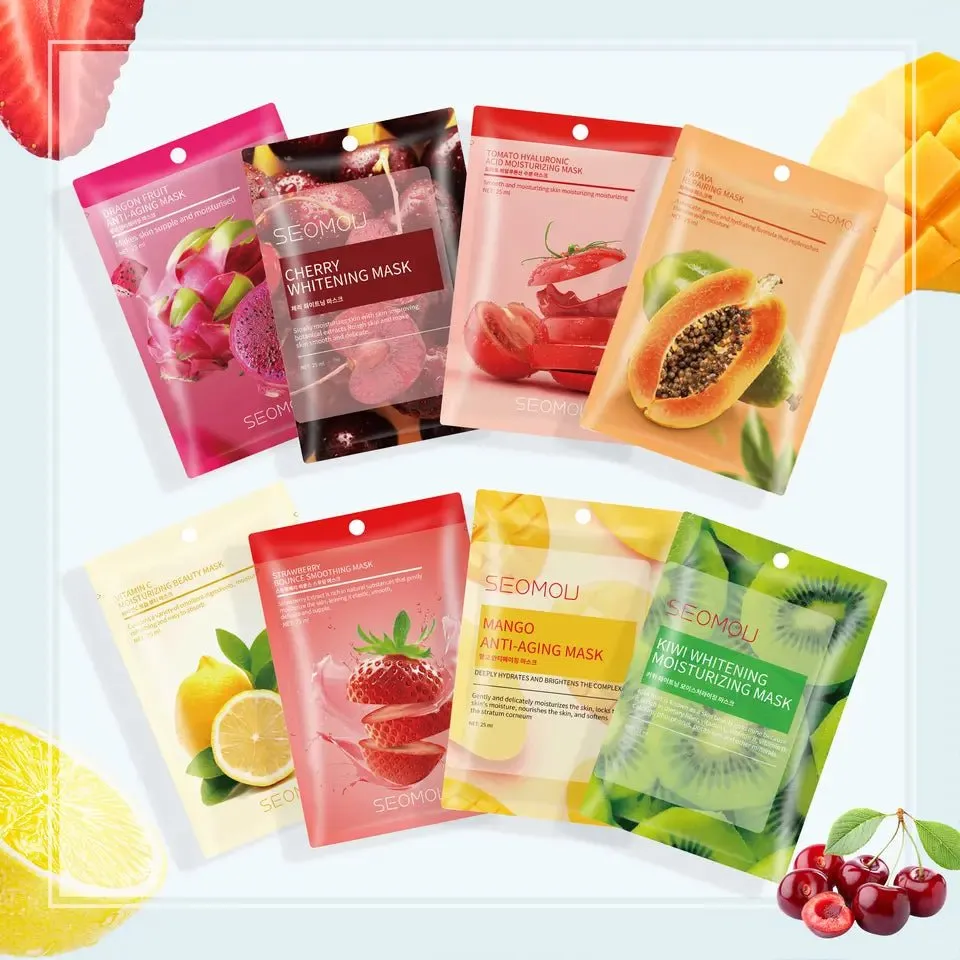 SEOMOU Strawberry Bounce Smoothing Korean Mask