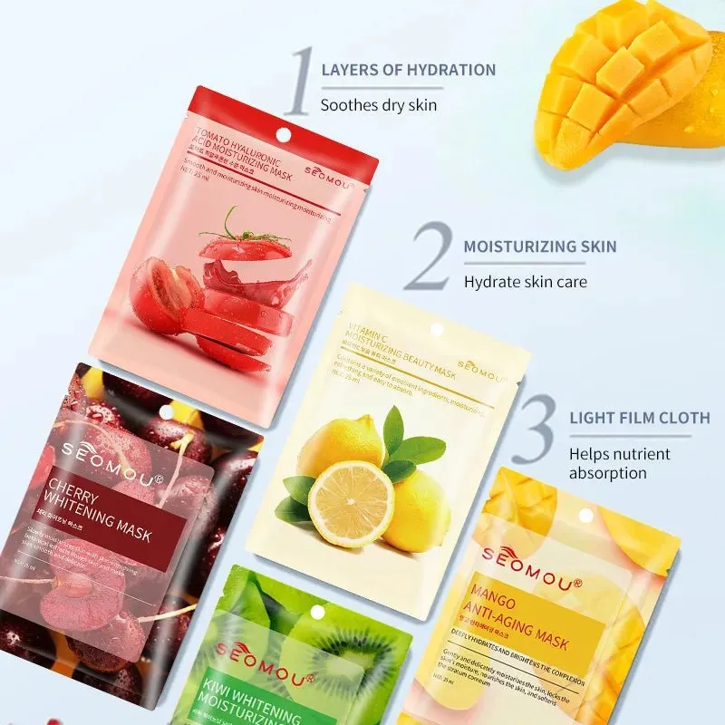 SEOMOU Strawberry Bounce Smoothing Korean Mask