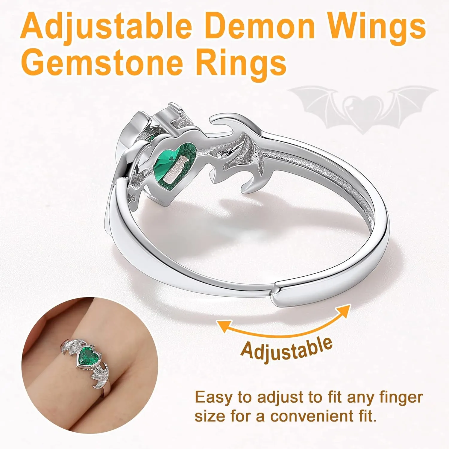 SILVERCUTE Wedding Band Rings S925 Sterling Silver Platinum Plated/18K Gold Plated Tarnish Resistant Open Ring,Birthstone Cubic Zirconia Fine Rings