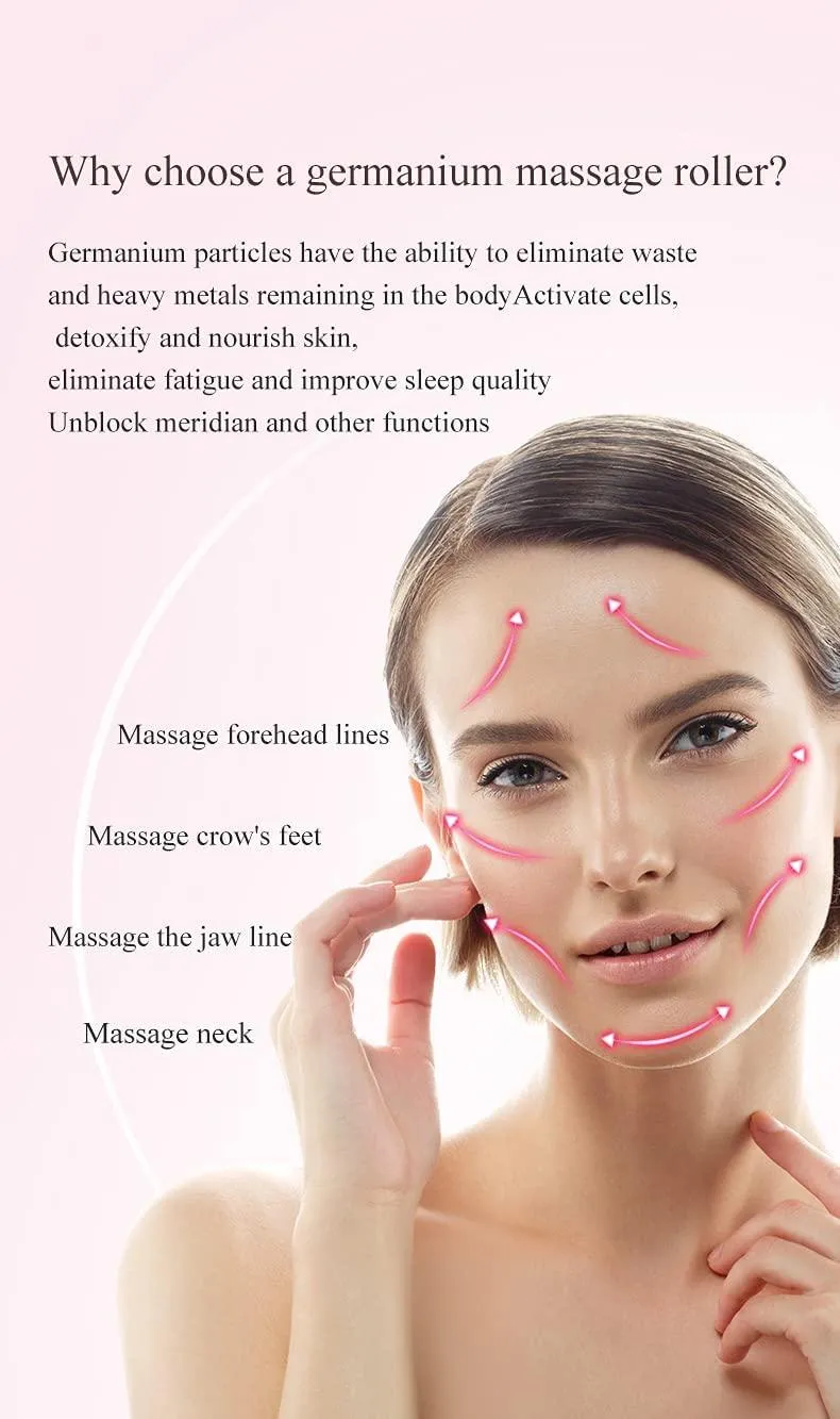Slimming Face Massager & Body Massage Roller with Rose Quartz