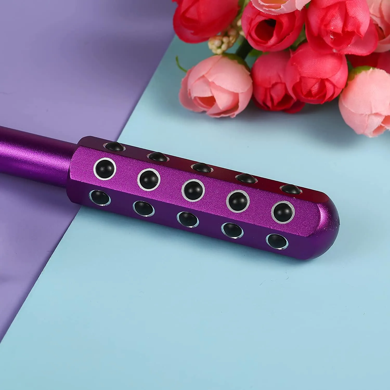 Slimming Face Massager & Body Massage Roller with Rose Quartz