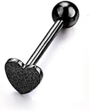 SMDSAZ Tongue Bar Surgical Steel Barbell Body Piercing Body Stud Ring No Piercing Lip Nipple Eyebrow Lobe Rings Body Jewelry (Metal Color : 1 PC-Black)