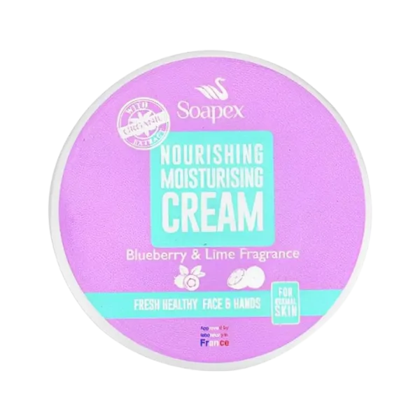 Soapex Nourishing Moisturizing Cream With Blueberry & Lime Fragrance Face & Hands 220ml