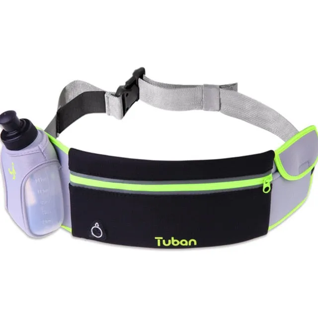 sports backpacks belt bags drawstring gym bag Tuban Sport Runner Waist Bum Bag Running Jogging Pouch Belt 1 Free Water Bottles