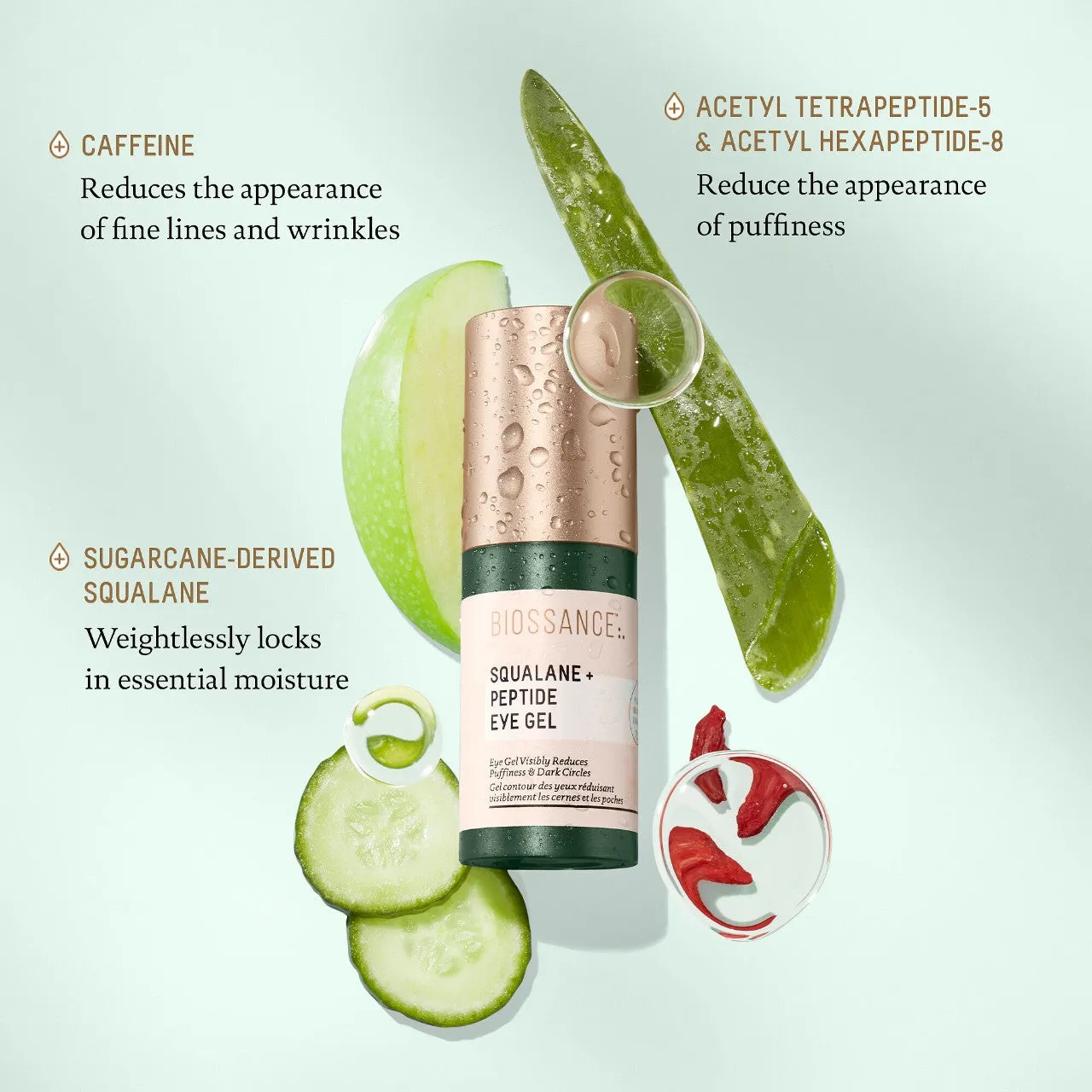 Squalane   Peptide Brightening & De-Puffing Eye Gel
