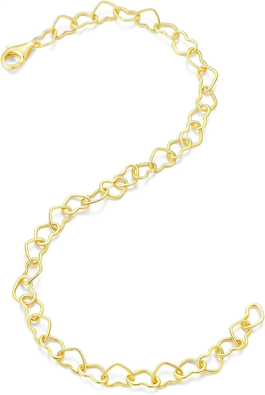 Sterling Silver Heart Chain Bracelet, Forever Bracelets For Couples, Friendship Gift