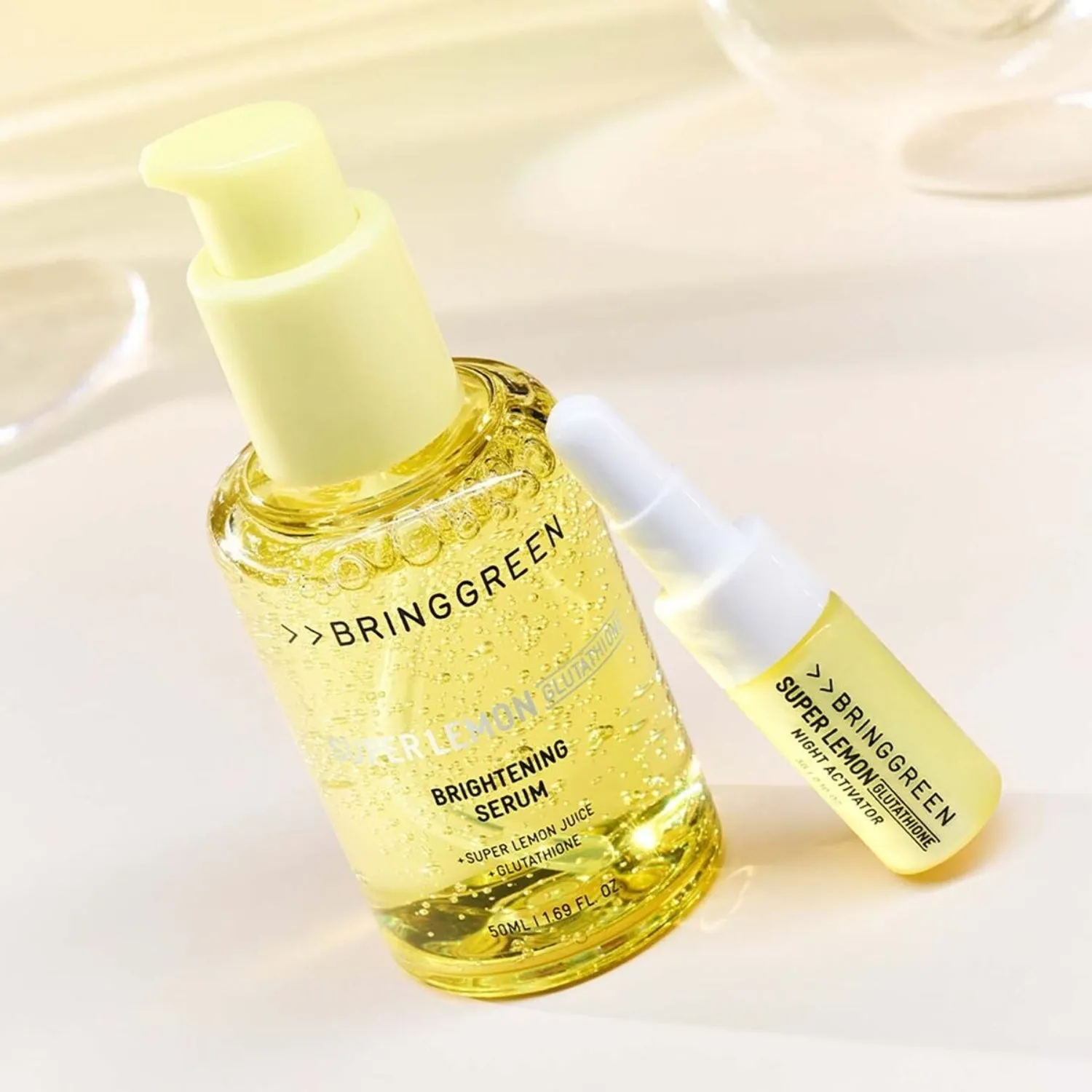 Super Lemon Glutathione Brightening Serum Set 50ml ( Night Activator)