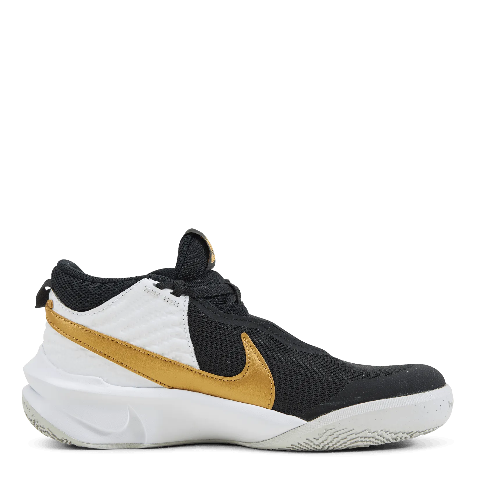 Team Hustle D 10 Big Kids' Basketball Shoes BLACK/METALLIC GOLD-WHITE-PHOTON DUST