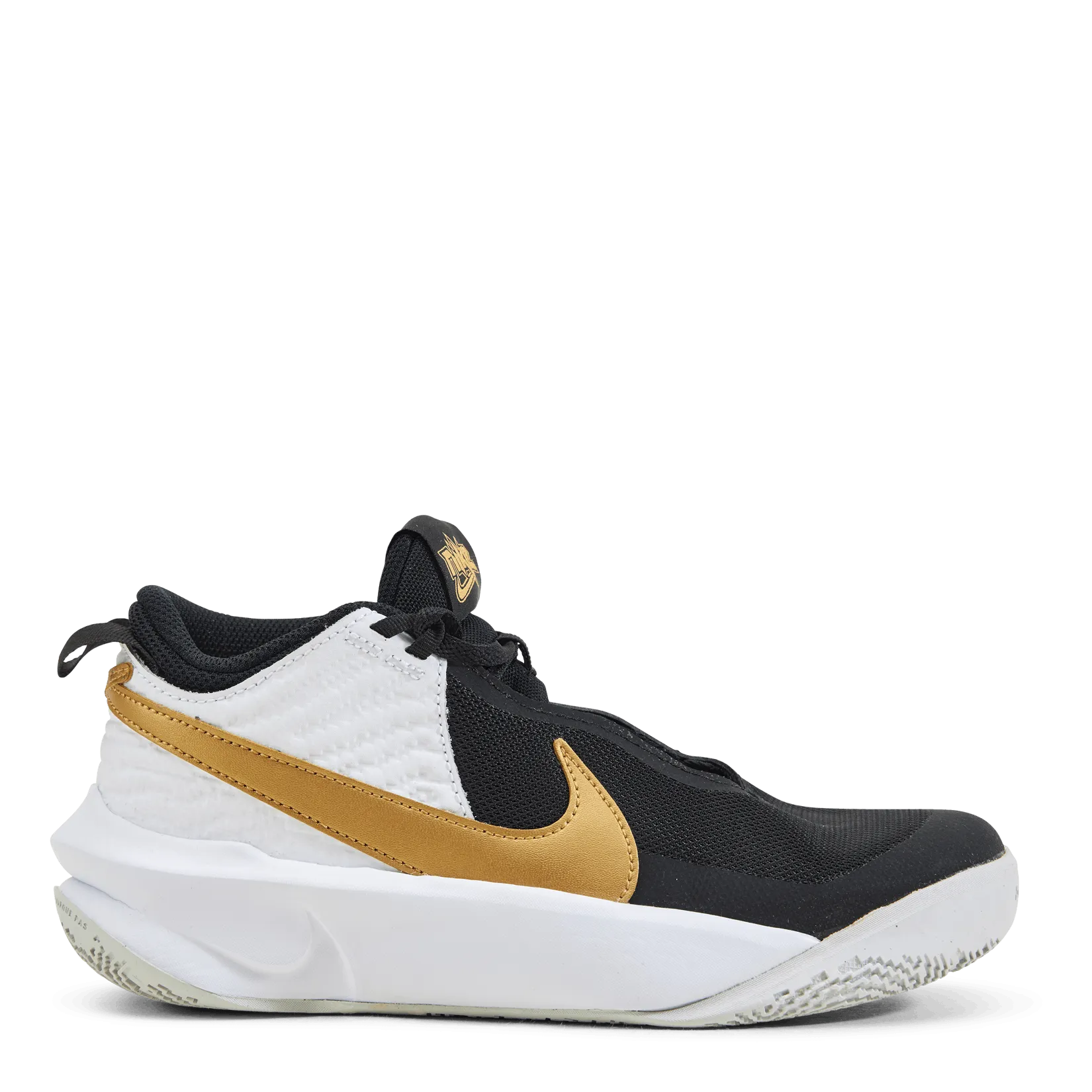 Team Hustle D 10 Big Kids' Basketball Shoes BLACK/METALLIC GOLD-WHITE-PHOTON DUST