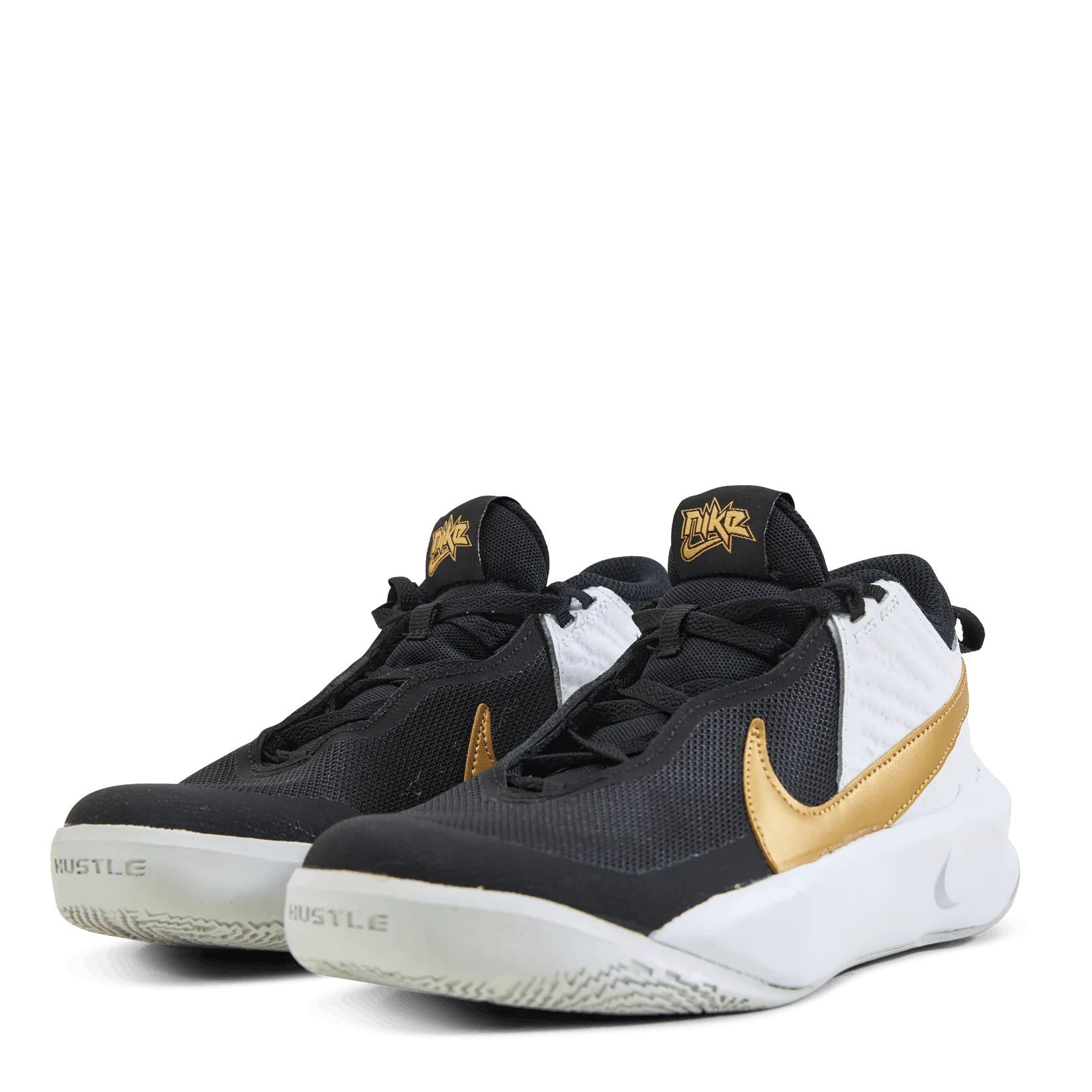 Team Hustle D 10 Big Kids' Basketball Shoes BLACK/METALLIC GOLD-WHITE-PHOTON DUST