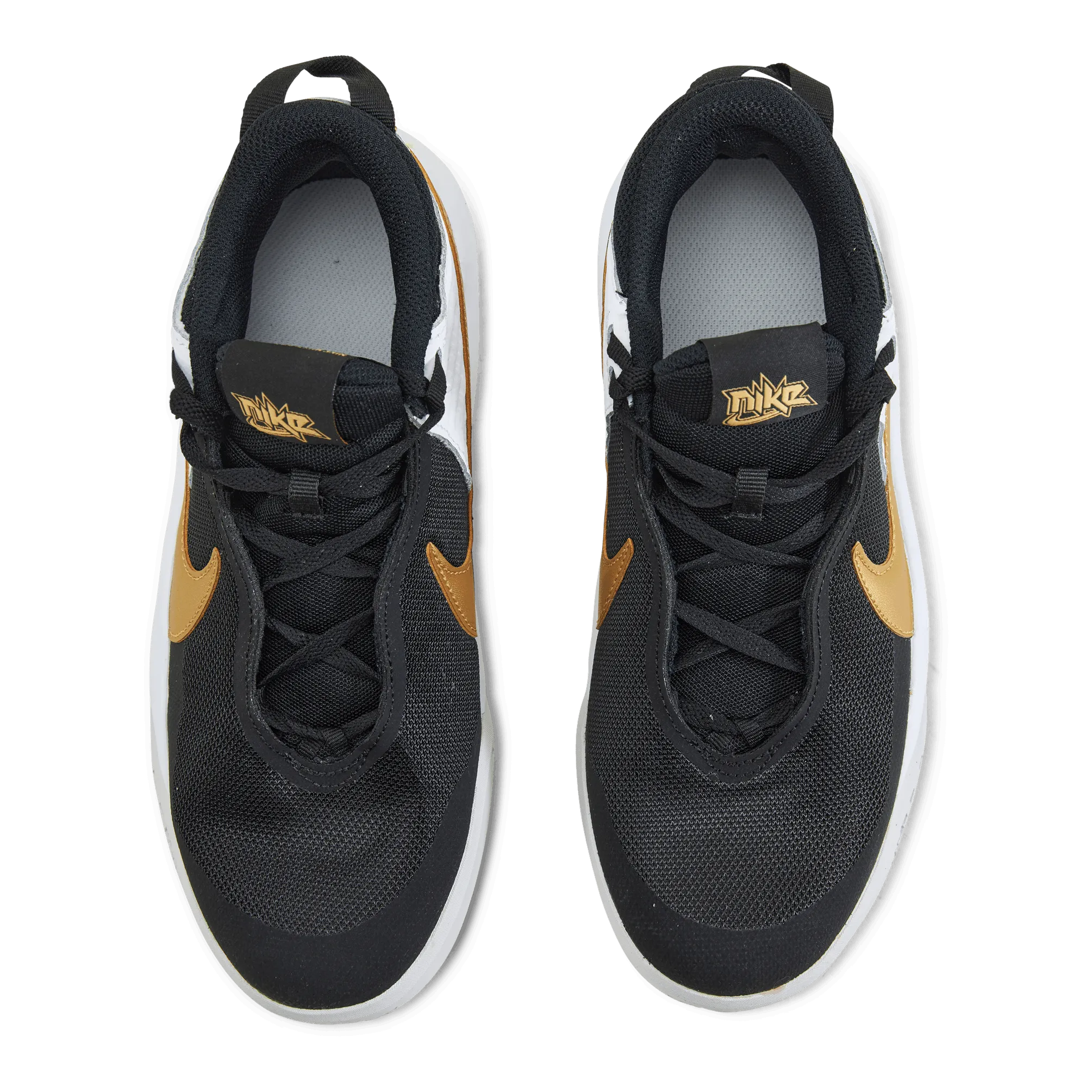 Team Hustle D 10 Big Kids' Basketball Shoes BLACK/METALLIC GOLD-WHITE-PHOTON DUST
