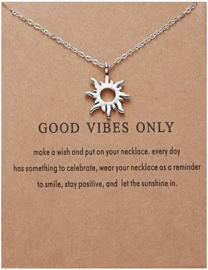 Tesorrio Gold Sun Necklace, Silver Sun Necklace, Gold Feather Jewelry  Elegant, Durable & Stylish | Chic Accessory for Daily Wear & Special Occasions | Meaningful Gift for Women & Girls