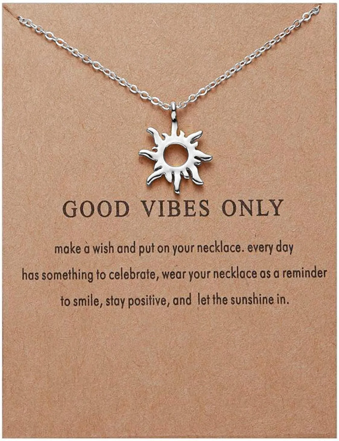Tesorrio Gold Sun Necklace, Silver Sun Necklace, Gold Feather Jewelry  Elegant, Durable & Stylish | Chic Accessory for Daily Wear & Special Occasions | Meaningful Gift for Women & Girls
