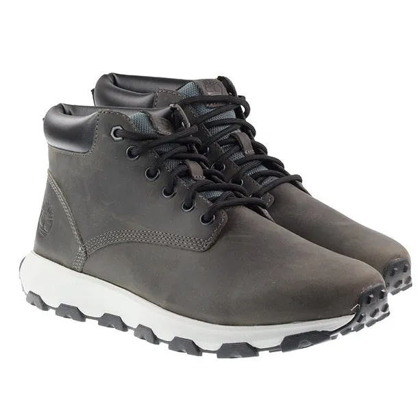 Timberland Boots Mens Winsor Park Chukka Medium Grey Full Grain