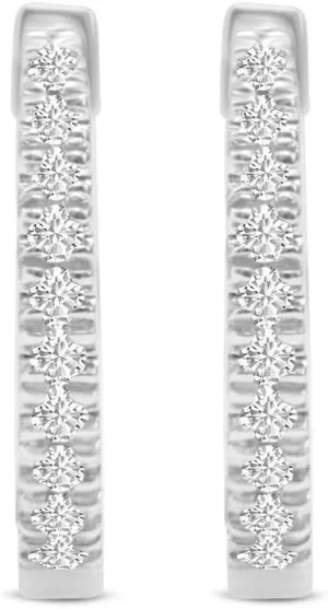 TimeLess Classics 10K Gold Natural Diamond Small Huggie Hoop Earrings For Women - 0.10 CTW | Color J-K | Clarity I2-I3