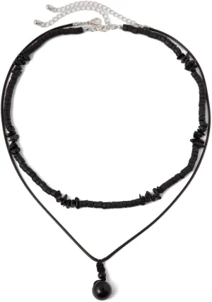 Todu Layered Boho Necklaces for Women Earthy Coconut Shell Wooden Stone Beaded Choker Tigers Eye Beads Energy Chakra Pendant Necklace Vintage Summer Beach Hawaiian Surfer Jewelry for Men