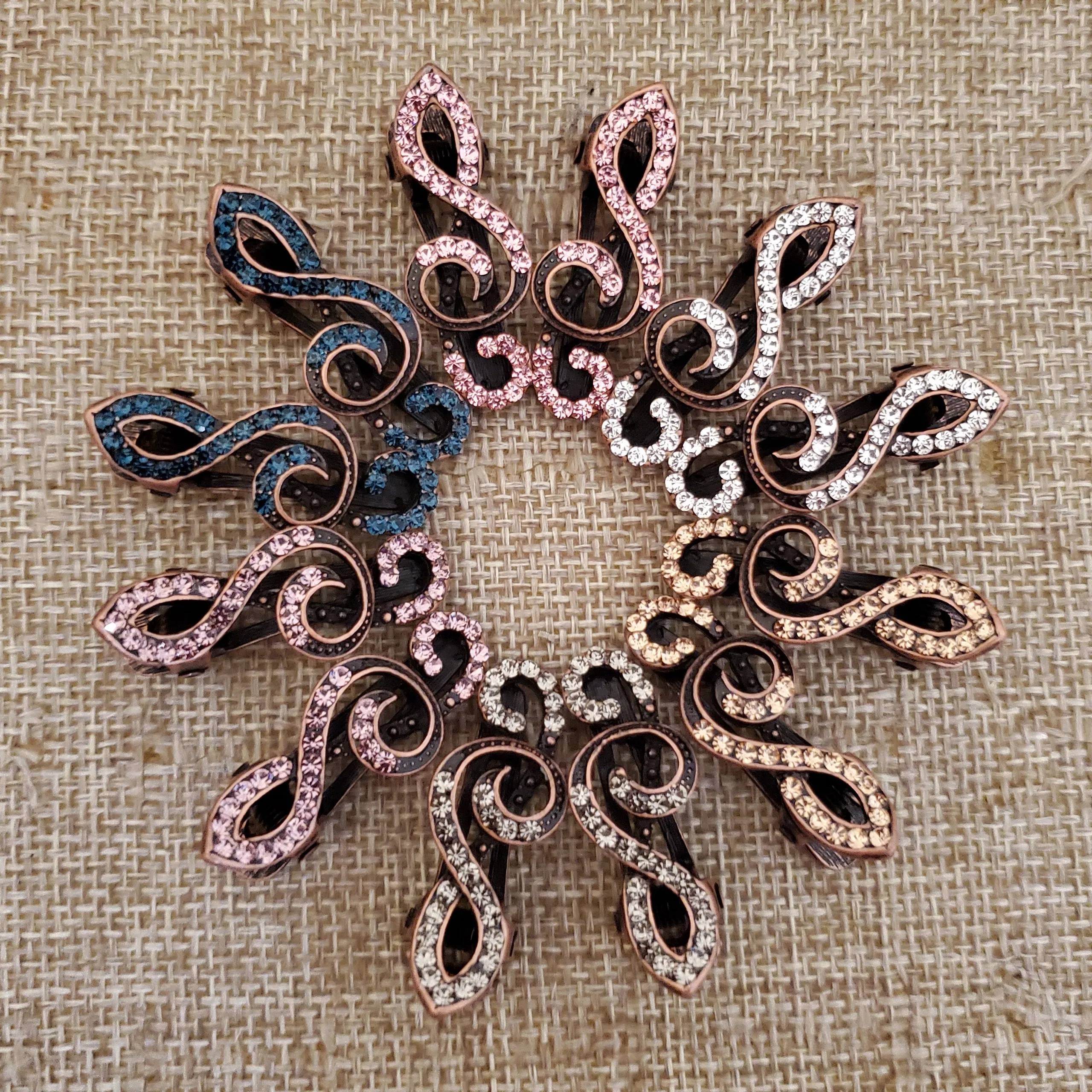 Treble Clef Rhinestone Music Hair Claw for Musician
