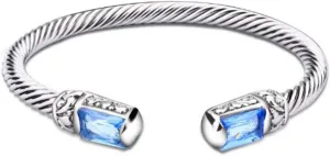 UNY Unique Cuff Alloy Cuff Bangles Crystal Mosaic Bracelet Elegant Bangle for Women Fashion Jewelry