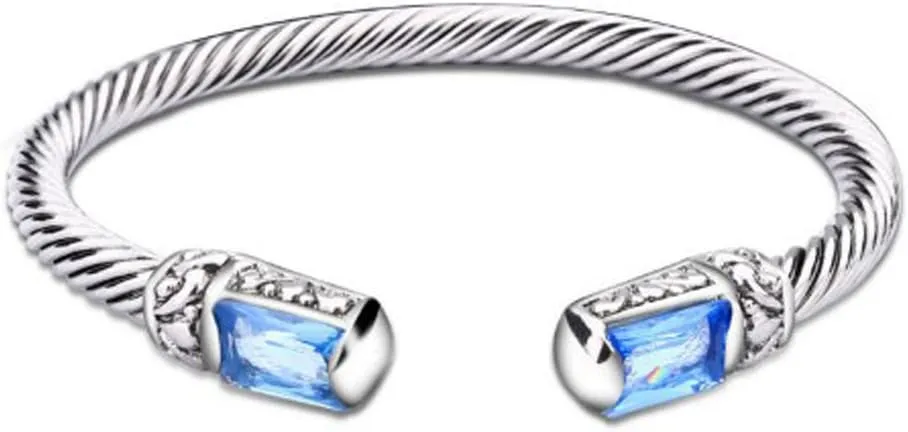 UNY Unique Cuff Alloy Cuff Bangles Crystal Mosaic Bracelet Elegant Bangle for Women Fashion Jewelry