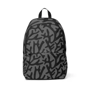 Vampire Art Grunge Goth Emo Black and Charcoal Coral Reef Unisex Fabric Backpack