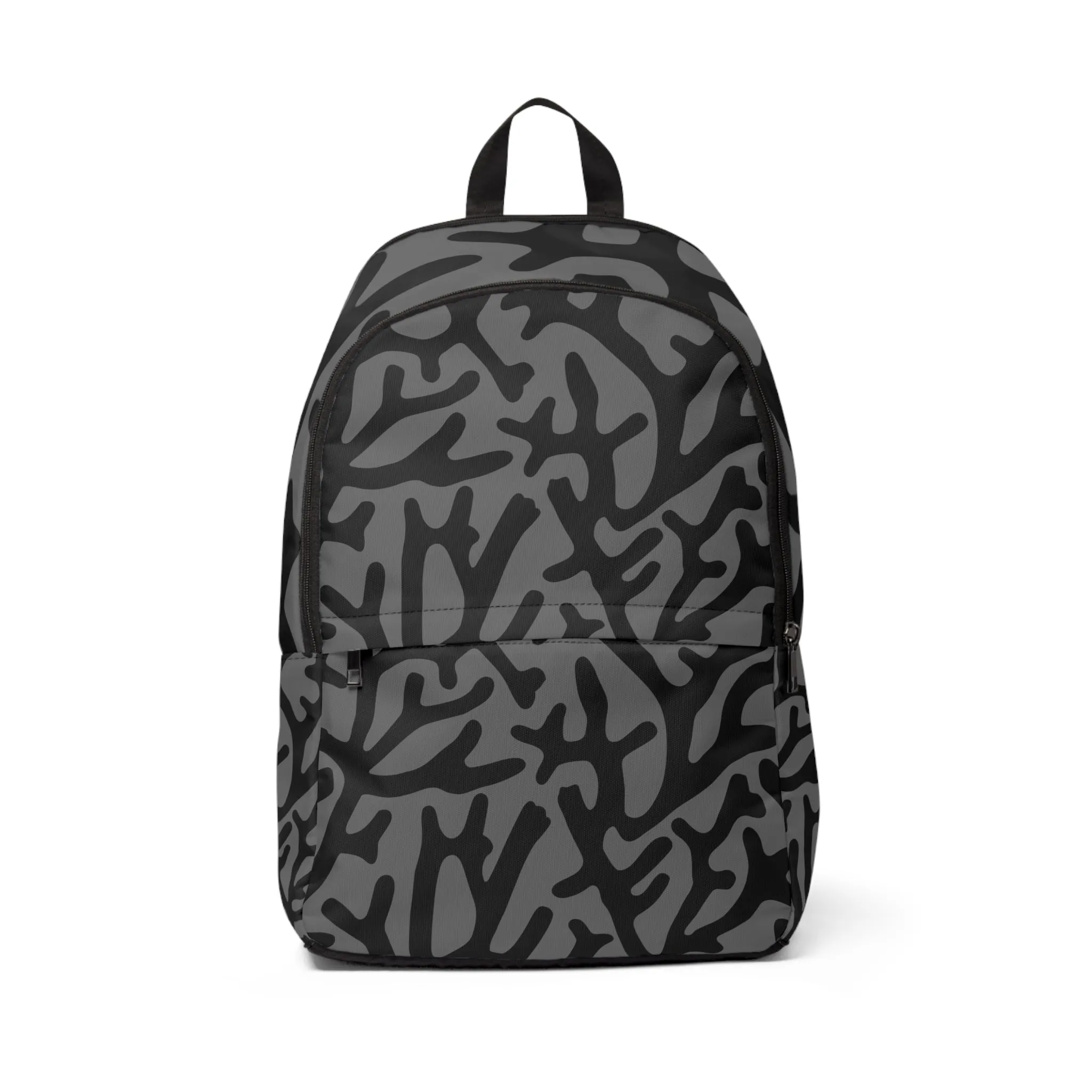 Vampire Art Grunge Goth Emo Black and Charcoal Coral Reef Unisex Fabric Backpack