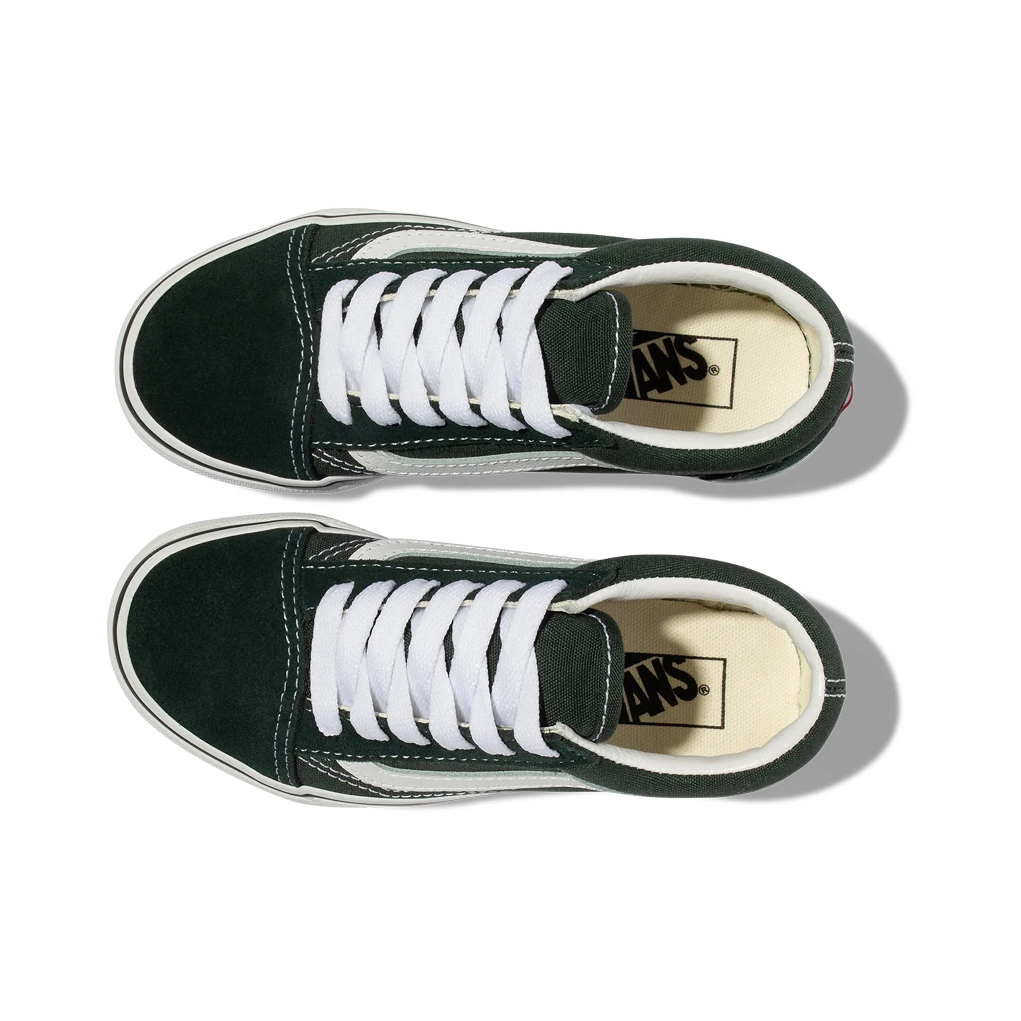 Vans Little Kids Old Skool Shoes 'Scarab/true white'