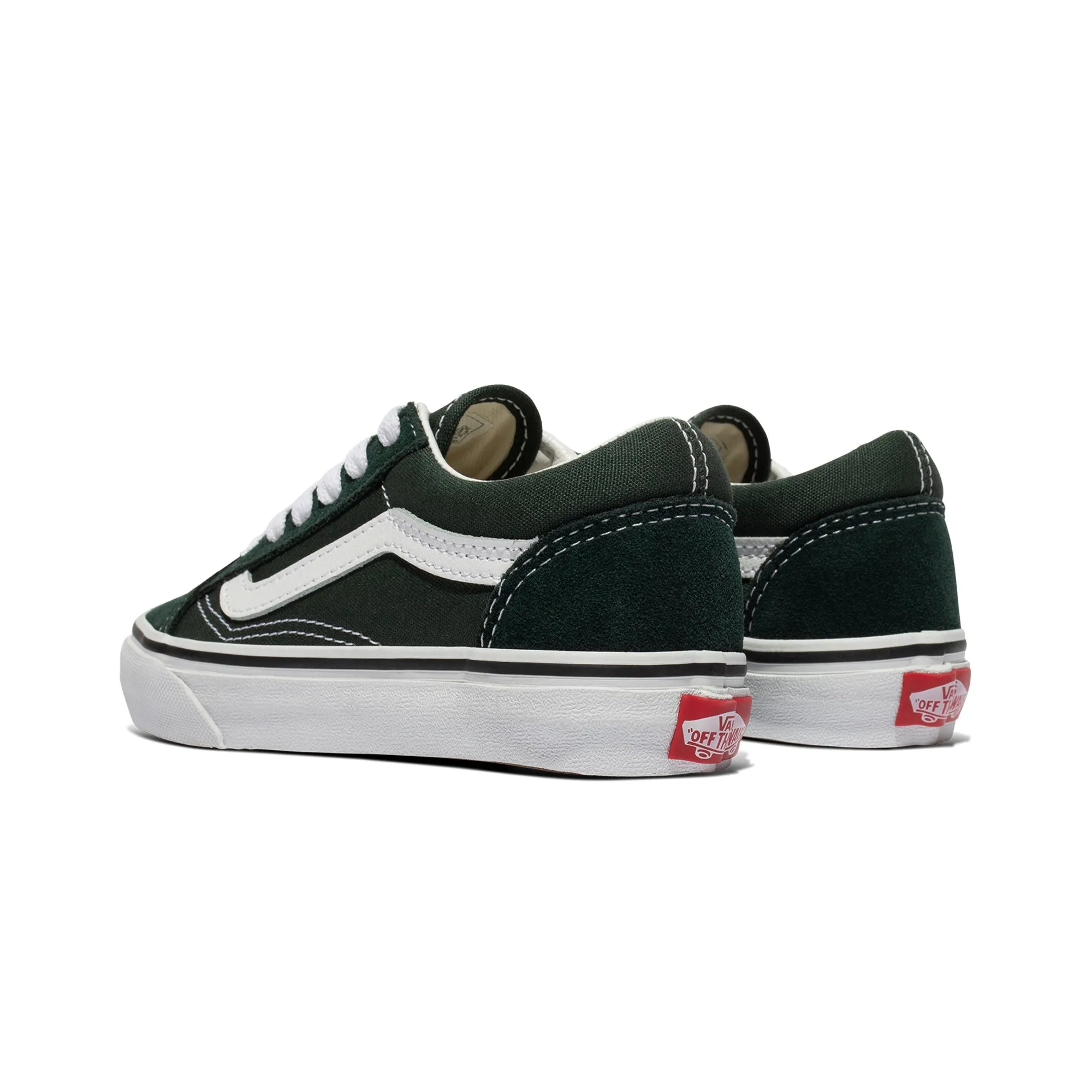 Vans Little Kids Old Skool Shoes 'Scarab/true white'