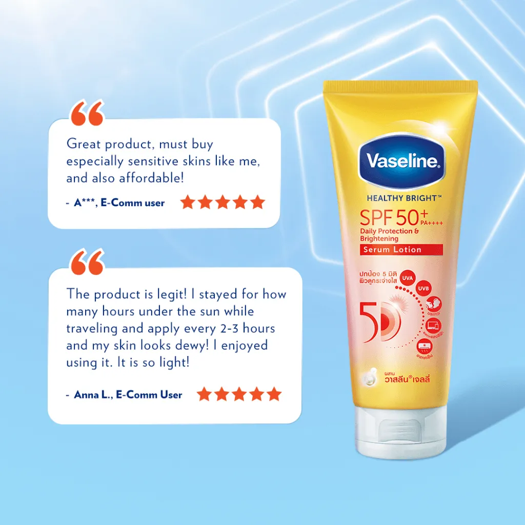 Vaseline Healthy Bright Daily Protection Brightening Serum SPF50  PA     - 300ml