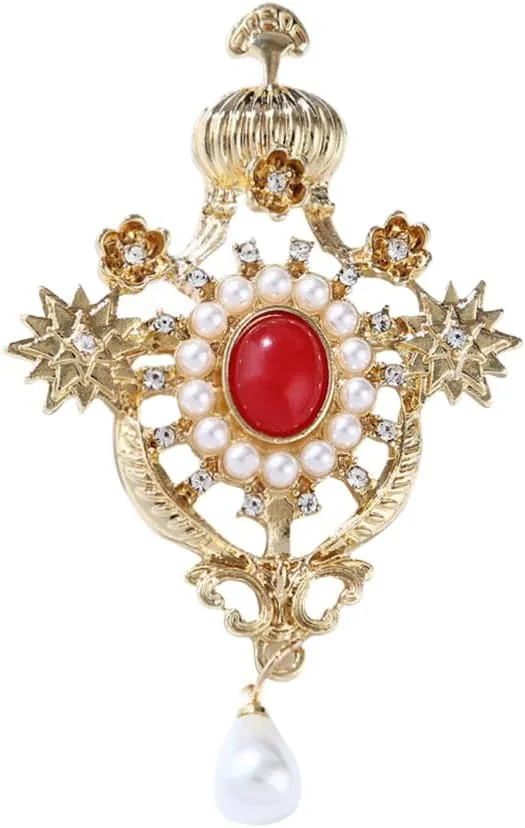 Versailles series Baroque elegant Brooches Pin for Women Men Girls Retro Court Pearl Corsage Pin delicate accessory