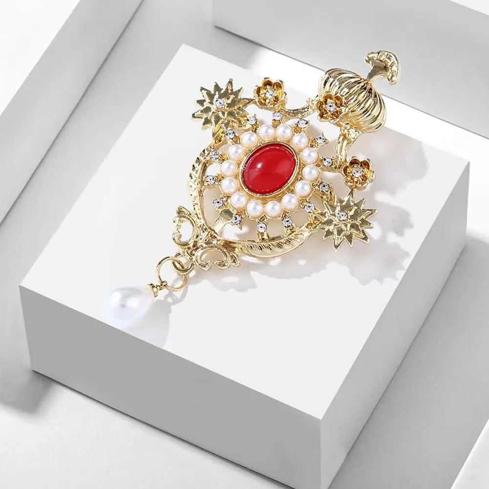 Versailles series Baroque elegant Brooches Pin for Women Men Girls Retro Court Pearl Corsage Pin delicate accessory