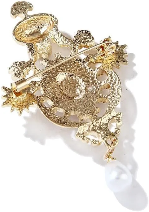 Versailles series Baroque elegant Brooches Pin for Women Men Girls Retro Court Pearl Corsage Pin delicate accessory