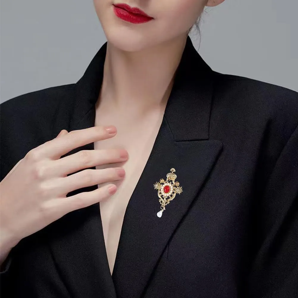 Versailles series Baroque elegant Brooches Pin for Women Men Girls Retro Court Pearl Corsage Pin delicate accessory