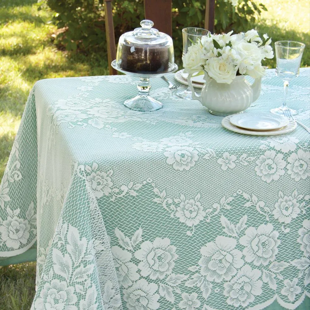 Victorian Rose Lace Tablecloth